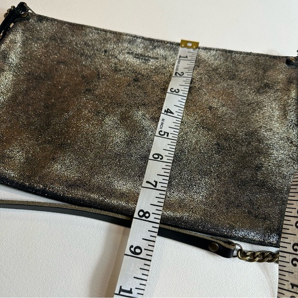 Rue De Bretagne Made In Paris Soft Metallic Chain Strap Pouch Bag Crossbody - Picture 15 of 16